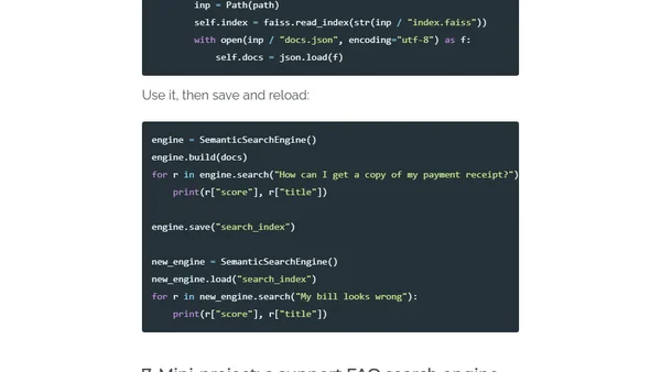 Build a Semantic Search Engine in Python with Sentence Transformers, FAISS, and Embeddings