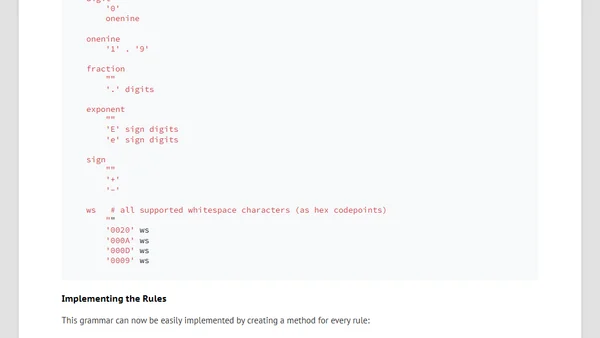 Writing a tiny JSON Parser