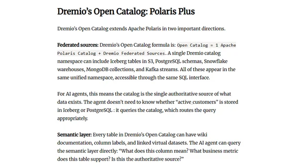 Building the Brain of the Agentic Lakehouse: Designing an Open Catalog Architecture