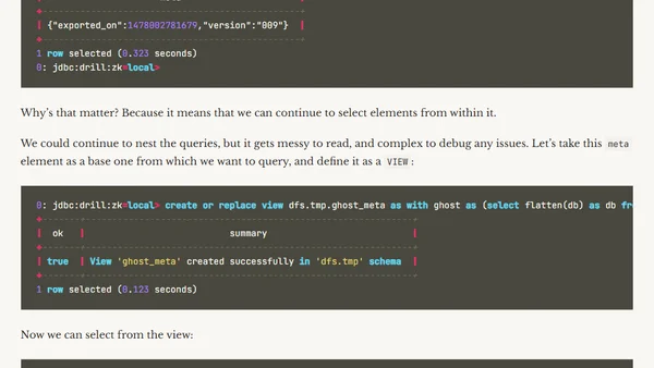 Using SQL to Query JSON Files with Apache Drill