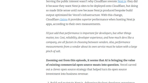 The Pulse: Cloudflare rewrites Next.js as AI rewrites commercial open source