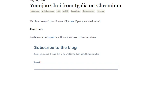 Yeunjoo Choi from Igalia on Chromium