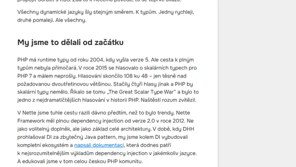 Duck typing je mrtvý, Dejve!