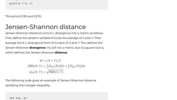 Turning K-L divergence into a metric
