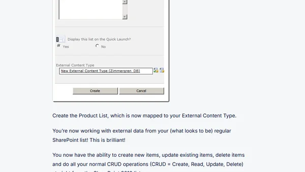 SP 2010: Getting started with Business Connectivity Services (BCS) in SharePoint 2010