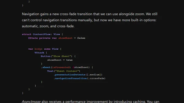 What is new in SwiftUI after WWDC26