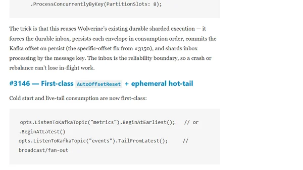 Kafka Support Improvements in Wolverine 6.13