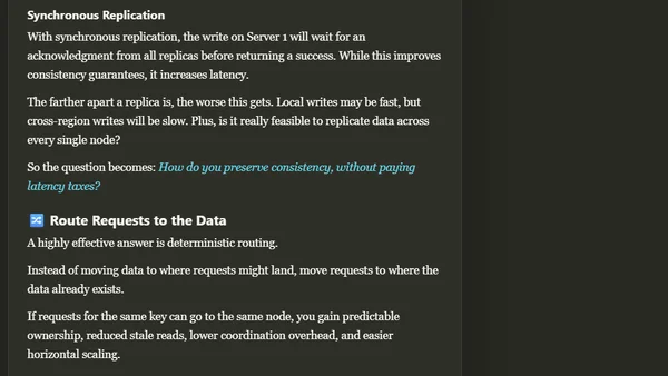 Deterministic routing is one of the most effective ways distributed systems reduce consistency problems at scale