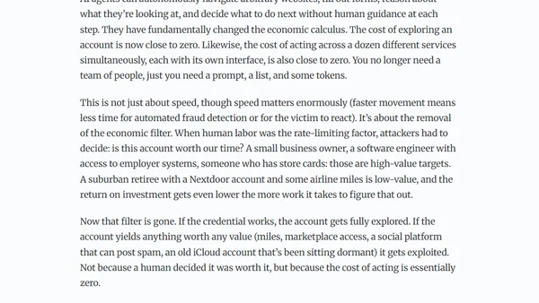AI agents and the new economics of account takeover