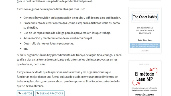 El hábito de procedimentar