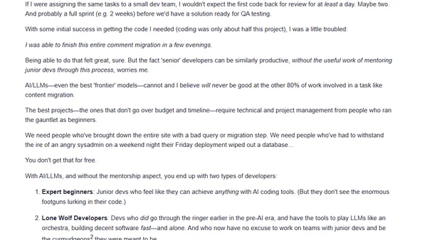 Expert Beginners and Lone Wolves will dominate this early LLM era