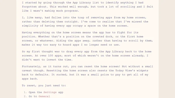 How to Restore Home Screen on iOS