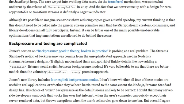 On the Streams Standard