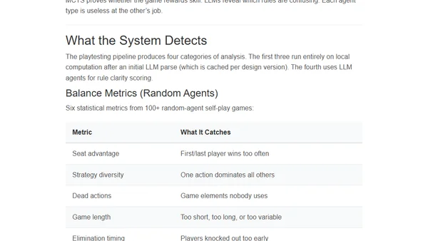 AI Playtesting - When Your Board Game Tests Itself