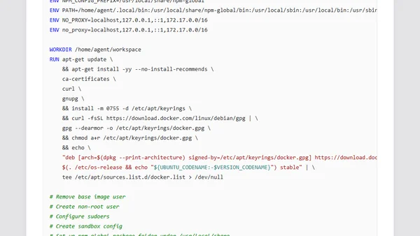 Running AI agents with customized templates using docker sandbox