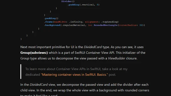 Building List replacement in SwiftUI