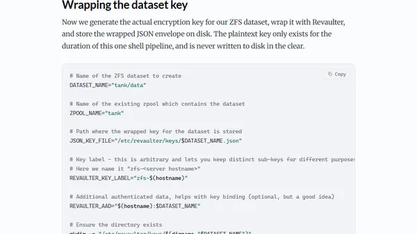 Unlocking Encrypted ZFS Volumes with a Passkey