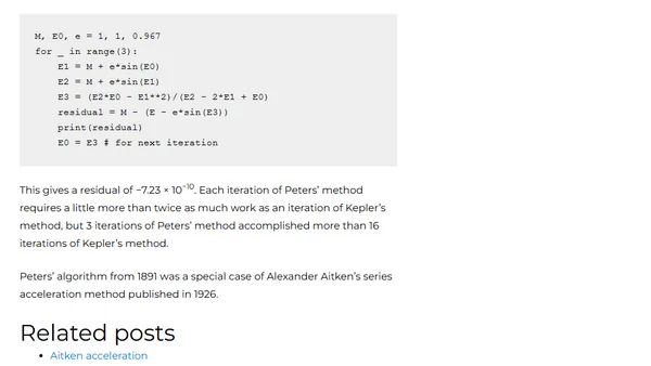 Aitken acceleration before Aitken