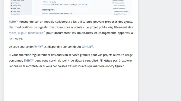 FMHY : des milliers de ressources gratuites classées par catégorie