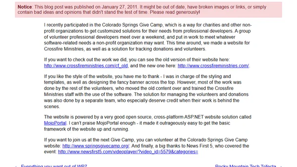 Colorado Springs Give Camp