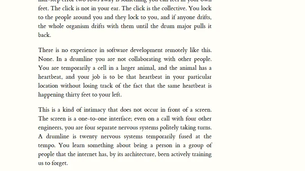 What the Snare Drum Knew Before I Did