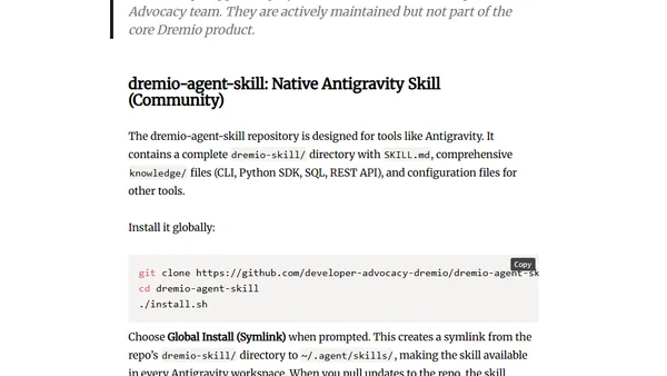 How to Use Dremio with Google Antigravity: Connect, Query, and Build Data Apps