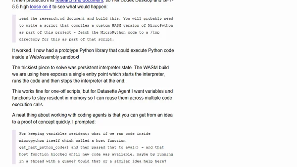 Running Python code in a sandbox with MicroPython and WASM