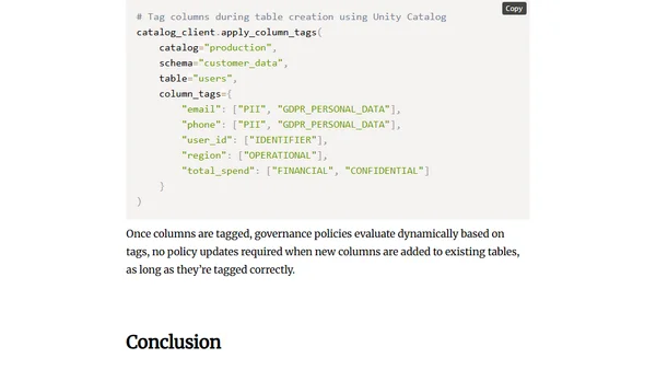 Policy as Code for Lakehouse Governance