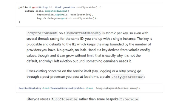 Making ServiceLoader usable: a provider factory