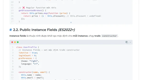OOP và Prototypes trong JavaScript hiện đại