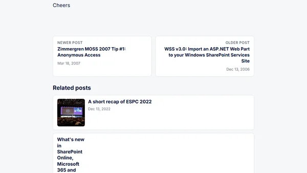 SharePoint 2007 - Developing Microsoft SharePoint 2007 Solutions