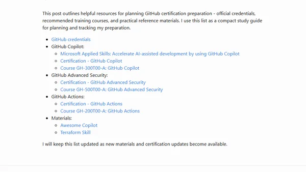 GitHub Certification