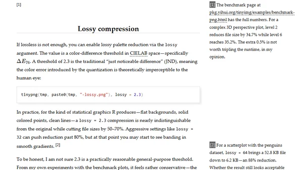 tinyimg: An R Package for Compressing Images