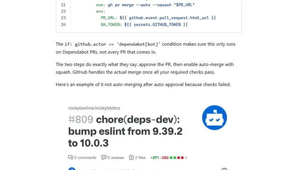 Let Dependabot Merge Its Own PRs