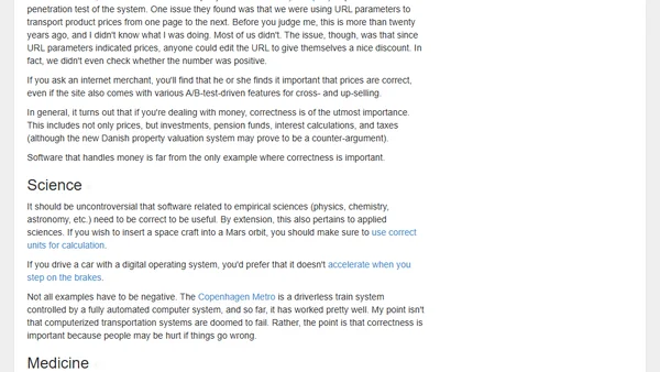 In defence of correctness
