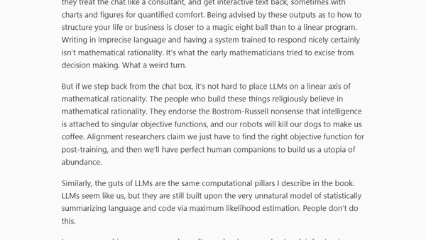 The Rationality of the Language Machines