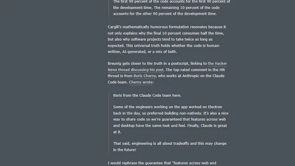 ★ Claude’s Criminally Bad Electron Mac App Is an Inside Job
