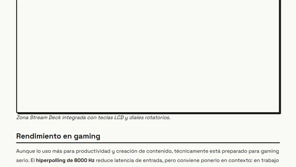 Corsair Galleon 100 SD: el teclado que integra un Stream Deck de Elgato (análisis)