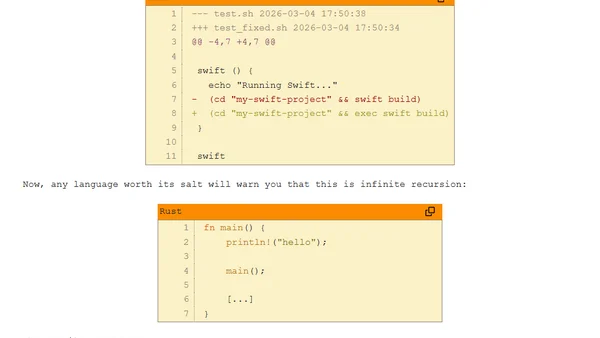 A silly shell pitfall