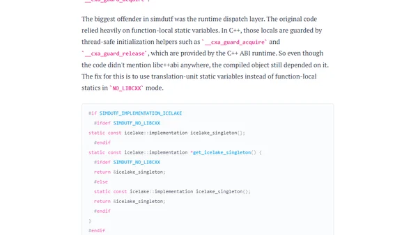 Simdutf Can Now Be Used Without libc++ or libc++abi