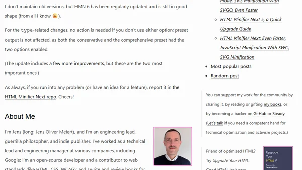 HTML Minifier Next 7 Is ESM-Only