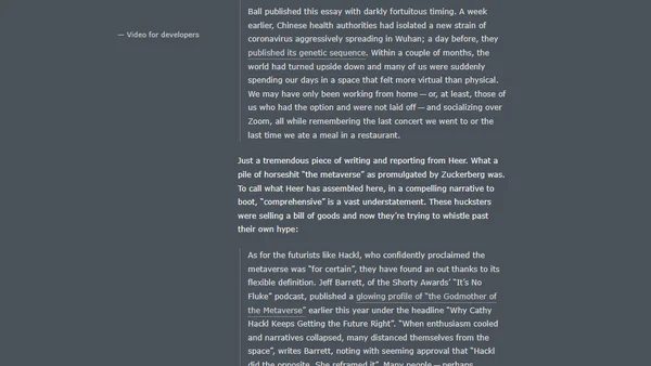 The Metaverse Was Snake Oil for Isolation