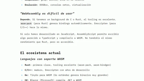 WebAssembly: el estándar olvidado del W3C