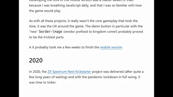 The 30 year game [blog]