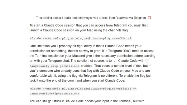 First Look: Hands-On with Claude Code’s New Telegram and Discord Integrations