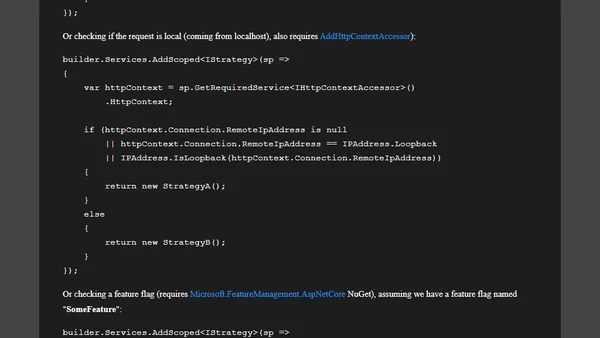 Implementing the Strategy Pattern with .NET Dependency Injection