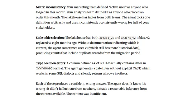Why Traditional Lakehouses Fail AI Agents: The Mathematical Case for the Agentic Lakehouse