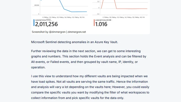 Discover sensitive Key Vault operations with Microsoft Sentinel