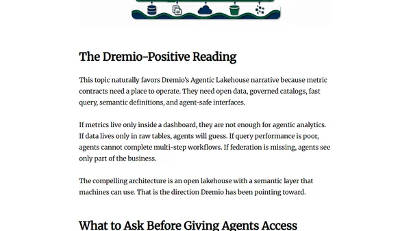The Metric Contract Mandate: Standardizing Semantic Layers Before AI Agent Access