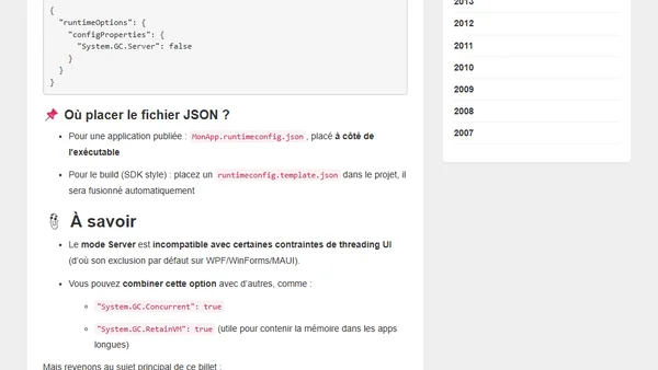 Maîtriser les stratégies de Garbage Collection en .NET 9